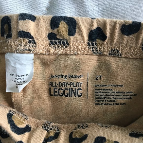 ⚪ Jumping Beans baby girl leopard print leggings - Picture 6 of 7